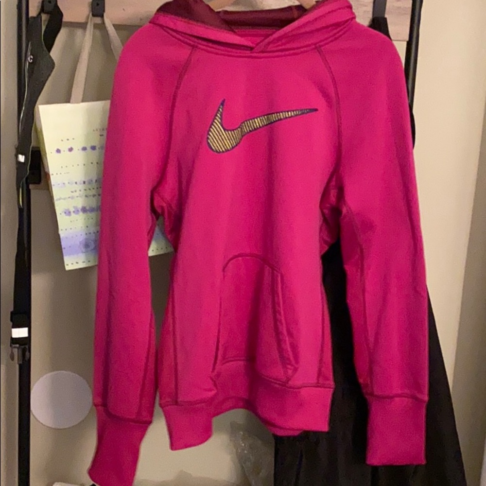 Nike Fuschia Therma-Fit Hoodie Sz M